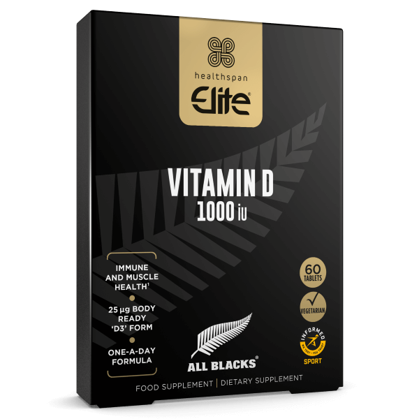 Elite All Blacks Vitamin D 1000iu pack