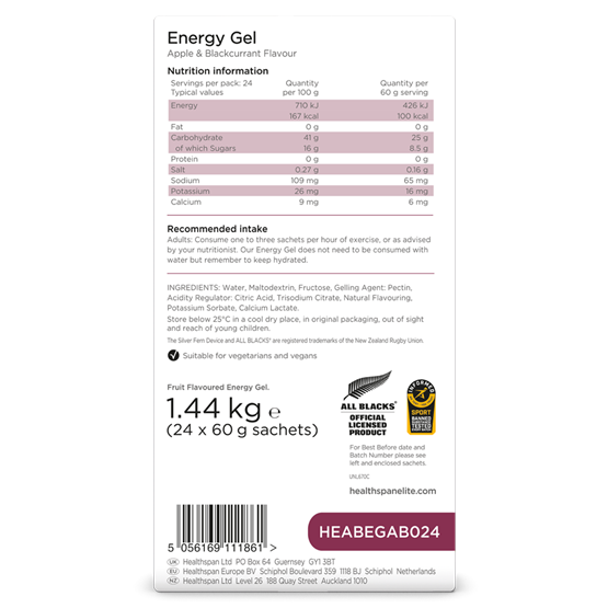 All Blacks Energy Gels 